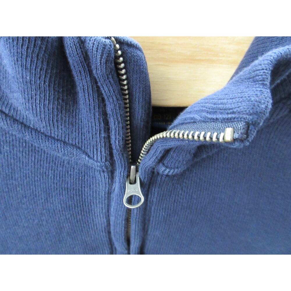Polo Ralph Lauren Boy's Medium 1/4 Zip Sweatshirt Navy Blue - Picture 3 of 13